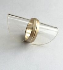 Ring Ehering Bandring mattiert mit Muster Silber 925 Gr. 49 -  15,6 mm (1887)