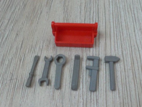 Playmobil werkzeugkiste rot - -,