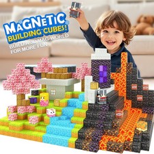 Magnetische Minecraft Bausteine Spielszene Block-Set Spielzeug Sensorische 79Stk