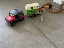 Playmobil Pferdeanhänger mit Jeep 4189 Mit Zubehör