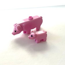 Lego Schwein + Ferkel rosa