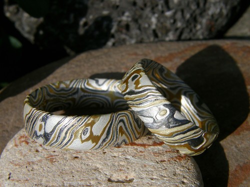 Trauringe mokume gane gold - gane,