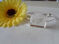  Armreif Armspange  silber 25x25mm Cabochonfassung