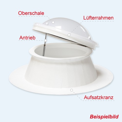 Lichtkuppel oberschale rund - lichtkuppel,