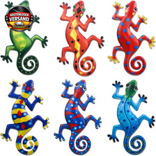 Metall gecko wanddekoration - metall,