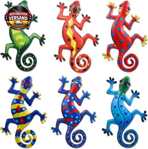 Metall gecko wanddekoration - gecko,