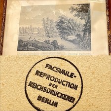 Antiker Holzrahmen- Goethes Garten, WeimarFaksimile Reichsdruckerei Berlin 1900