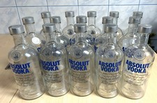 15 x 0,7 L Leere Absolut Vodka Flaschen Top Zustand Sammler