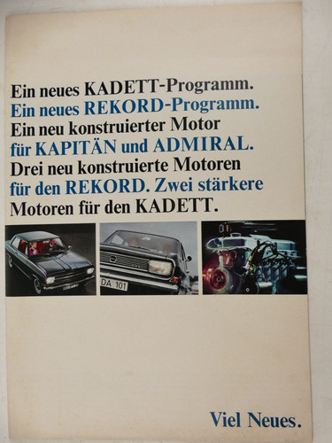 Opel viel neues 1965 katalog - opel,
