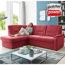 polsterpower Ecksofa - rot -