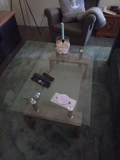 Wohnzimmertisch Sofatisch Kaffeetisch Beistelltisch Glas