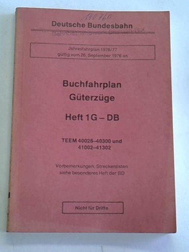 Buchfahrplan güterzüge heft - buchfahrplan,