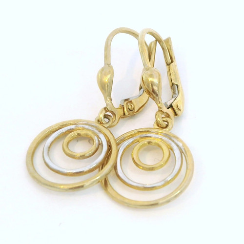 333er gold ohrhänger - ohrhänger, bicolor
