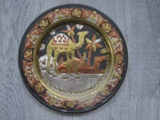 Messing Teller Oase Kamele