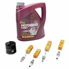 Inspektion 4L für Kawasaki Z 1000 ZRT00 Z1000 03-09 Öl Paket Ölfilter Zündkerzen