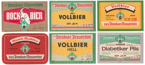 Bieretiketten ddr dresdner - 6,