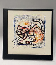 Katze orig Tierbild Zeichnung