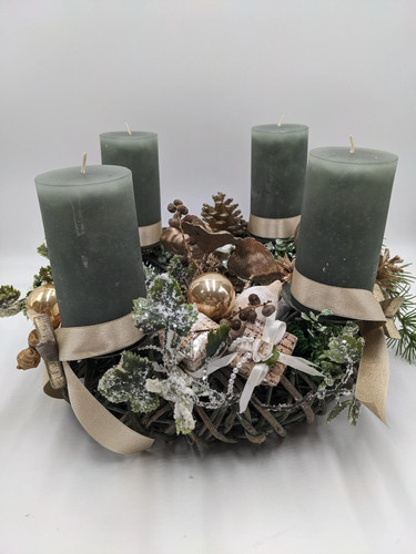 Adventskranz kugel geschenk - adventskranz,
