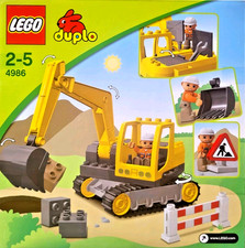 LEGO Duplo 🚧 Großer Raupenbagger 4986  Bagger Baustellen  Zubehör🚧 Wie Neu!