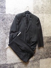 Anzug Bogie Größe 44 (Konfirmation) schwarz mit Nadelstreifen (1 x getragen)