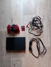 Sony PS2 Slim Konsole - Schwarz (SCPH 90004) + Controller + Memory Card + Kabel