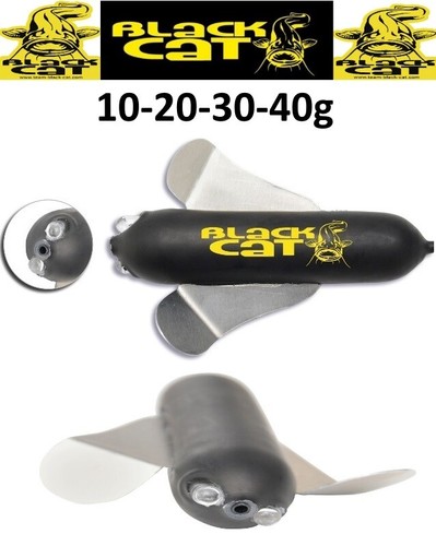Black cat propeller - black,