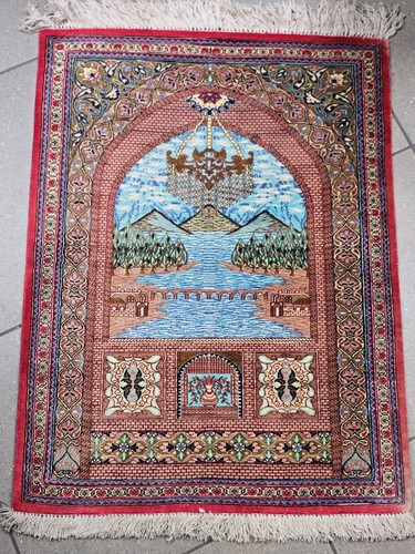Seidenteppich ghom 92x58 cm - ghom,