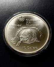 10 Dollar Kanada 1975 Olympische Spiele Montreal 1976, Kugelstoßen, Silber