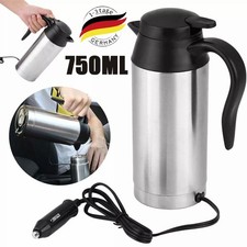 750ml 12V Auto Heizung Wasserkocher Edelstahl verbrühungssicher Wasserkocher DHL