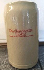 ?Maßkrug Brauerei  St. Georgen Bräu Buttenheim 1L Steingut Bierkrug rot?