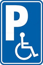 Autoaufkleber Behinderten Parkplatz Handicap 526 Sticker-12cm