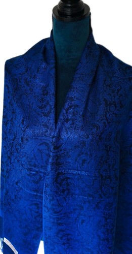 Top schal royalblau schwarz - royalblau, 2