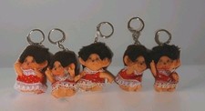 5 Schlüsselanhänger Monchhichi  Klon 70er Jahre
