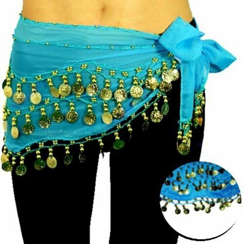 Bauchtanz hüfttuch blau - bauchtanz,