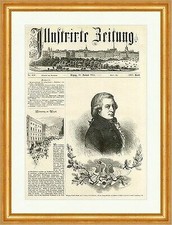 Wolfgang Amadeus Mozart Österreich Komponist Salzburg Holzstich E 7350 Gerahmt