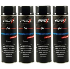 4 x 500ml CAR1 Unterbodenschutz überlackierbar SCHWARZ Bitumen Spray - CO 3606