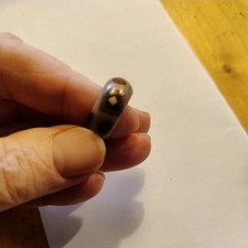 Damenring Holz, Gr. 17,  Innen Ganz Glatt Geschliffen Nr.2, Unikat, "Leo"