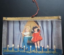 alter Leipziger Adventskalender 1960 Puppen+Plüschtiere VEB Bad Kösen