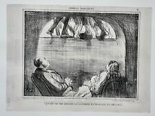 DAUMIER  / LECHARIVARI von 1856    LES SOUS-SOLS   Orginal-Lithographie    RAR !
