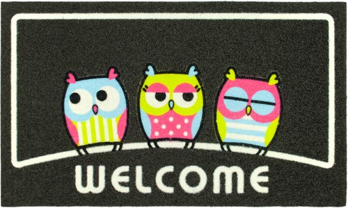 Fußmatte welcome eulen cm - fußmatte,