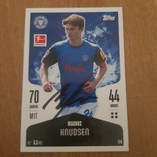 1  Match Attax Karte 2024/25 Magnus Knudsen Holstein Kiel  signiert