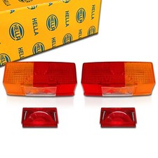 HELLA Heckleuchte Lichtscheibe SET, Links und Rechts, Blinkleuchte, Blinker