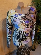 Art & Color Viskose Pullover Zebra Blumen Muster Gr. 40 Topp!!