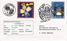 Österreich 44. Weihnachtsballonpost Freiballon D-ERGEE VI