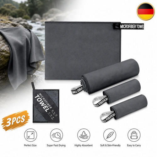Mikrofaser handtuch teilig - mikrofaser, 3-teilig