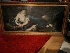 Barock Gemälde S. MARIA MAGDALENA Ikonen Bild Religiös Repro Antik look 96x57