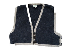 "Distler" Original  Trachtenweste kurz Gr. 40  Strick   grau beige