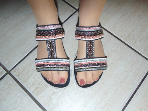 Glitzer festival sandalen mit - sandalen,