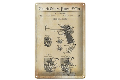 Blechschild patent 20x30 - patent,