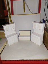 2 x Nostalgie-Schrank+Bank-